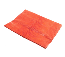 Coral Python Skin Clutch