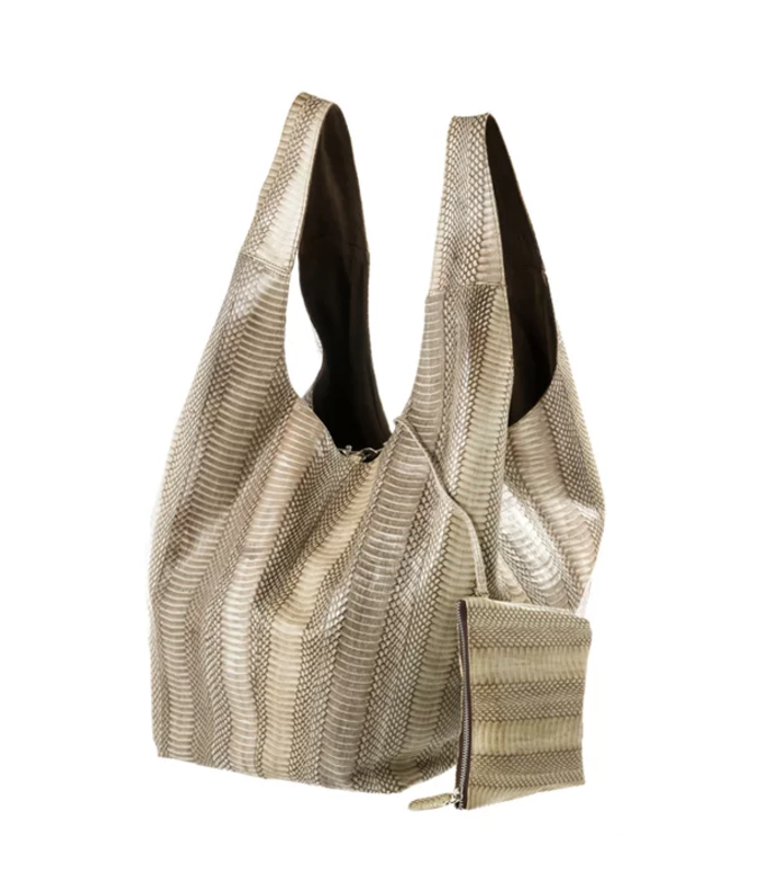 Beige & Cream Cobra Carry-All Bag