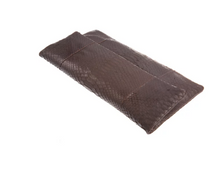 Chocolate Brown Python Skin Clutch